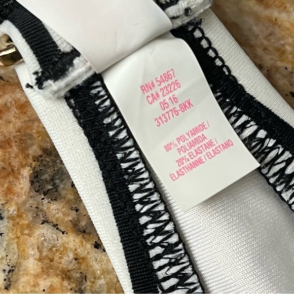 Victoria Secret Black & White Striped Ruched Halter Crop Top XL - Picture 5 of 8